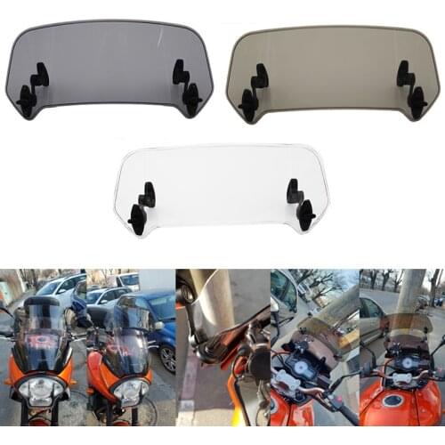 Universal Motorcycle Windshield Risen Adjustable Wind Screen Spoiler Air Deflector For Honda BMW Yamaha Kawasaki Suzuki