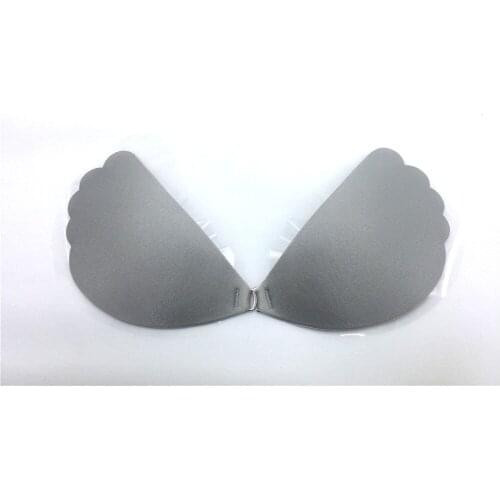 Shell Shaped Invisible Bra Sexy Gathering Deep v Silicone Chest Sticker Strapless Silicone Self-Adhesive Bralette Backless Bra