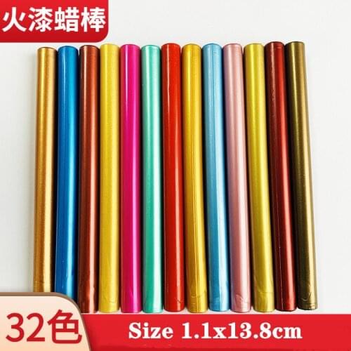 32-color lacquer wax 5pcs stick retro sealing wax candle making kit diy supplies beeswax candle wax melt burner Melting wax gun
