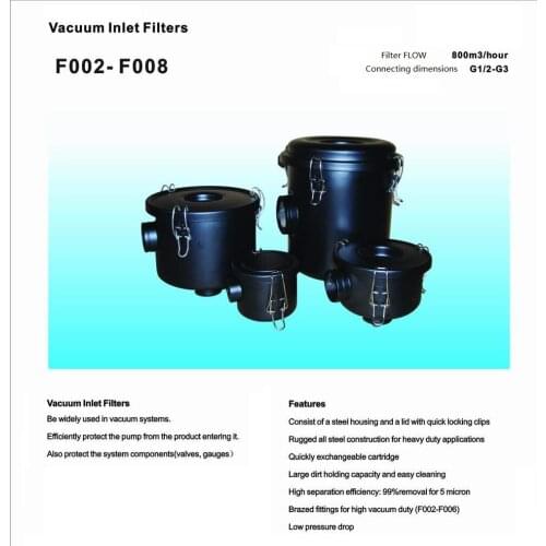 Vacuum pump inlet filters F006-1 Rc2 1/2