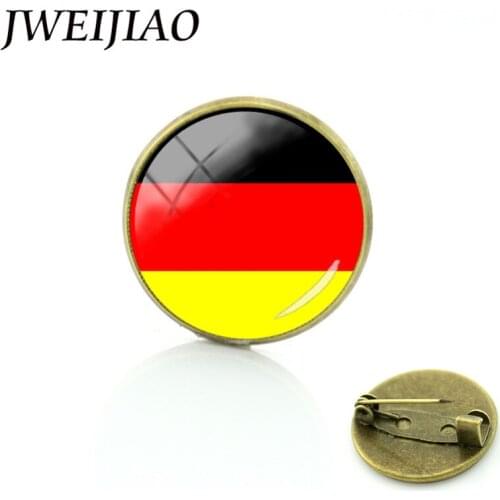 JWEIJIAO Flag Brooches Badge Germany Uruguay Denmark Cyprus Flag Lapel Clothes Pin Vintage Brooch For Men Women FG33