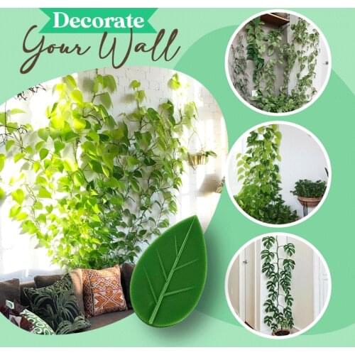 10PCS Plant Climbing Artifacts Fixing Clip Leaf Shape Self-Adhesive Invisible Garden Hook Support for Climbing Plants Traceless