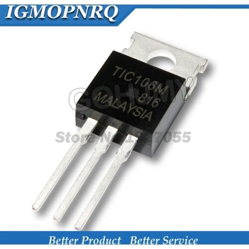 10PCS TIC106M TO-220 106M TO-220 bidirectional thyristor 4 a 600 v is new and