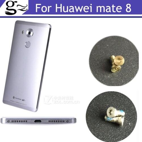 2PCS silver For HUAWEI mate8 Buttom Dock Screws Housing Screw nail tack For HUAWEI mate 8 Mobile Phones Free Shipping