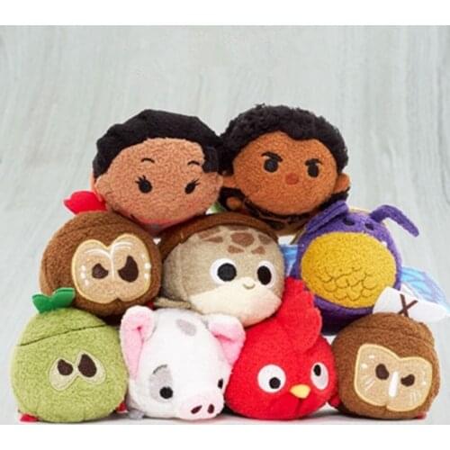 3.9" Moana cartoon Heihei Tamatoa Plush Toys 10cm Cute Plush Toys Gifts for Kids Girlsfriend Decoration