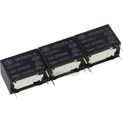 5PCS/lot Relay HF32FA-G-005-HSL1 HF32FA-G-012-HSL1 HF32FA-G-024-HSL1 4PIN 10A