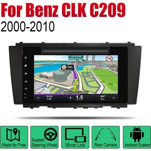 Android 2 Din Auto Radio DVD For Mercedes Benz CLK Class C209 A209 2000~2010 NTG Car Multimedia Player GPS Navigation System