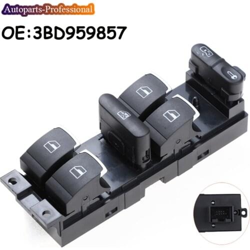 3BD959857 3BD 959 857 For V W J-etta Golf G TI MK4 Passat B5 New Chrome Master Window Controller Switch Driver Side 1998-2005