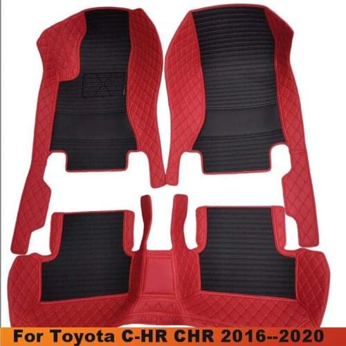 Car Floor Mats For Toyota C-HR CHR 2016 2017 2018 2019 2020 Auto Rug Covers Car-Styling Custom Covers Carpets Accessories