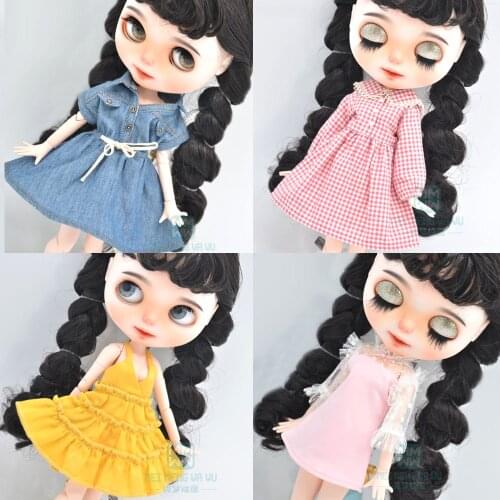 Blyth Doll Clothes Plaid dress, princess dress for 28-30cm Blyth Azone doll accessories