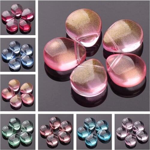 10pcs 12x10mm Teardrop Petal Shape Crystal Glass Loose Crafts Beads Top Drilled Pendants for Earring Jewelry Making DIY Crafts