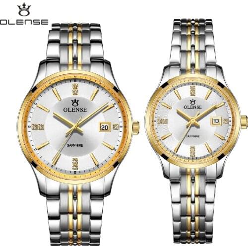 Lover Watches GQ8026 Sapphire Glass Japanese Quartz Movement Couple Wristwatches Waterproof Couple Watch Date Tool Box Dropship