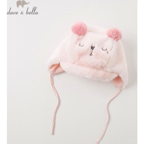 DB12362 dave bella winter baby girls pink animal lovely cute hat
