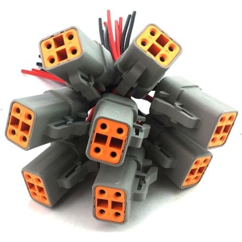 For Cummins Computer Board Power Socket 4-wire Female Plug Round Hole Patch Cord