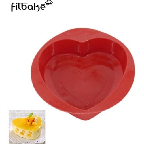 FILBAKE 3D Round Basin Heart Shaped Silicone Cake Mold For DIY Mousse Moulds Pan Baking Molds Kitchen Cake Decorating Tools