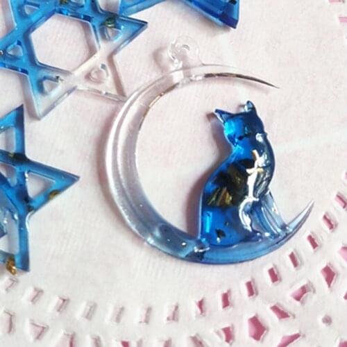 Cat Silicone Pendant Necklace Mould Clear Epoxy Resin Liquid Mold DIY Jewellery Making Resin Epoxy Casting Craft