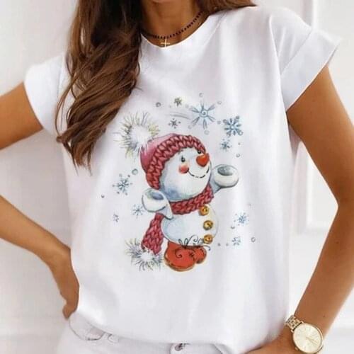 37 Styles Urban Women Vacation Creative Printing Casual T-shirt O-neck Short-sleeved Womens Loose Top Womens Oversized T-shirt