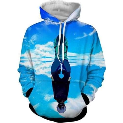 Hot Sale Tokyo Ghoul 3D Printing Blue Hoodies Ken Kaneki off white Hooded hoodie Japan anime Sweatshirts Clohting Jackets Top