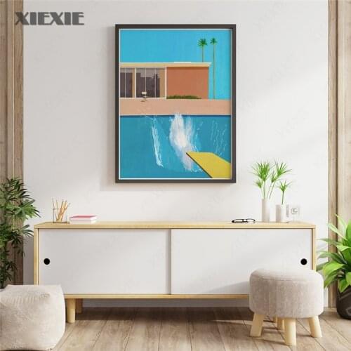 David Hockney Art Prints Exhibition Vintage Canvas Poster Abstract Artwork Painting Wall Pictures for Living Room Wall Art Decor