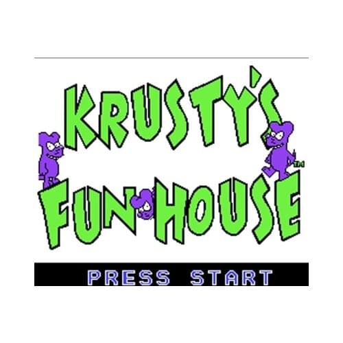 Krustys Fun House 60 Pin Game Card Customized For 8 Bit 60pins Game Player