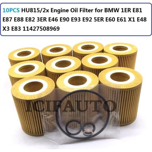 10 * HU815/2x Engine Oil Filter for BMW 318i N42 1ER E81 E87 E88 E82 3ER E46 E90 E93 E92 5ER E60 E61 X1 E48 X3 E83 11427508969