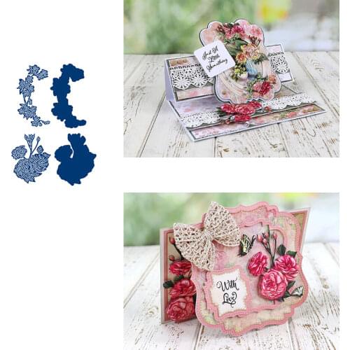 Rose Butterfly Metal Cutting Dies for DIY Scrapbooking Crafts Dies Cut Stencils Maker Photo Album Template Handmade Decoration