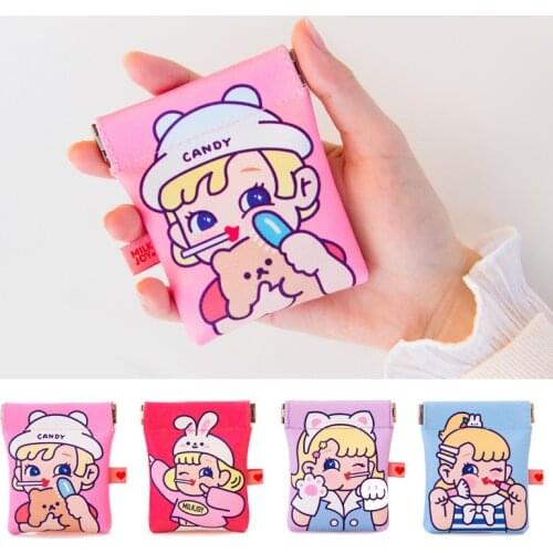 Milkjoy Cute Cartoon Airpod Storage Case Bentoy PU Mini Coin Purse Earphone Storage Bag Wireless Bluetooth Pouch for Women