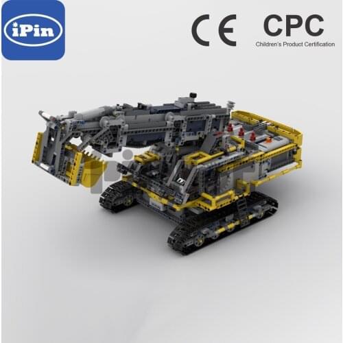 Moc-48114 large excavator building block technology can build remote control dynamic model