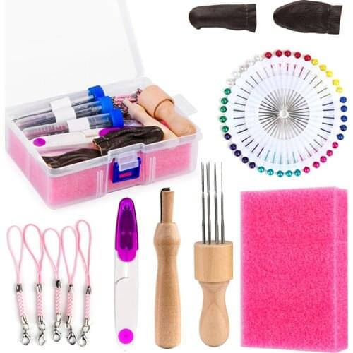 LMDZ Needle Felting Kit Felting Supplies, Wool Felt Kit with Felting Needles, Foam Mat, Wooden Handle, Scissors,Positioning pin