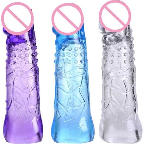 Penis Huge Dildo Enlarge Thicken Extender Set Penis Enlarger Reusable Cock Condom Enlargement Penis Condoms Adult Delay Sex Toys