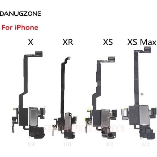 Original Ear Earpiece Flex For IPhone X XS Max XR 11 Pro 12 Mini Proximity Light Sensor Sound Earphone Speaker Flex Cable