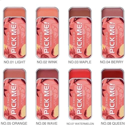 Lipstick Eye Shadow Blush 3-in-1 Repairing Palette Waterproof Holdmake Monochrome Rouge Cream Naturally Improve Complexion Blush