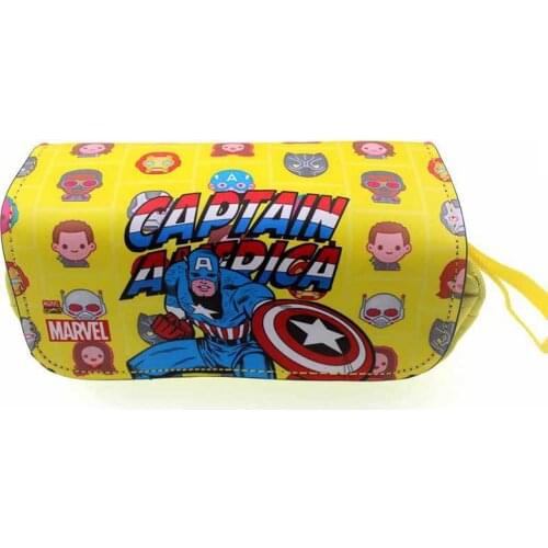 Marvel Series Avengers Multifunctional Double-layer Zipper Pencil Case Back To School Kids School Supplies