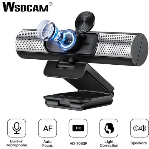 Wsdcam Webcam 1080P Full HD Autofocus Web Camera With Speaker Microphone USB Cam for PC Computer Laptop Voor Video Calling Work
