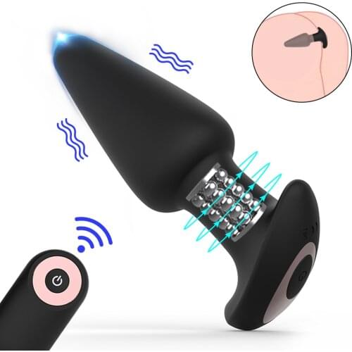 Vibrating Butt Plugs Rotation Vibrator Male Prostate Massage Dildo Viginal Massage G-spot Stimulate Remote Control Anal Vibrator