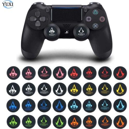 YuXi 8pcs Silicone Analog Thumbstick Grips Cover For PS4 Pro Slim for PS3 Controller Thumb Stick Grips Caps for Xbox 360 One