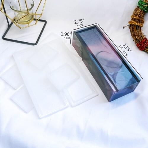 1 Set Domino Storage Box Epoxy Resin Mold DIY Crafts Casting Tools Jewelry Container Organizer Holder Silicone Mould