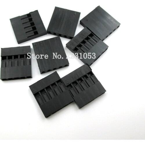 100PCS/LOT 2.54mm 5P 1*5P Plastic Dupont Jumper Wire Cable Housing Female Pin Connector
