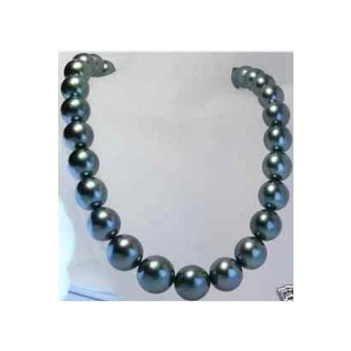 18" 14mm Black Shell AKOYA Pearl Necklace SHIPPING FREE