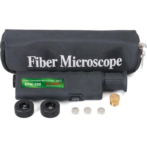 400x Magnification New Type Scope Komshine KFM-200 Fiber Optic Connector MicroScope with 1.25/2.5mm Adapter