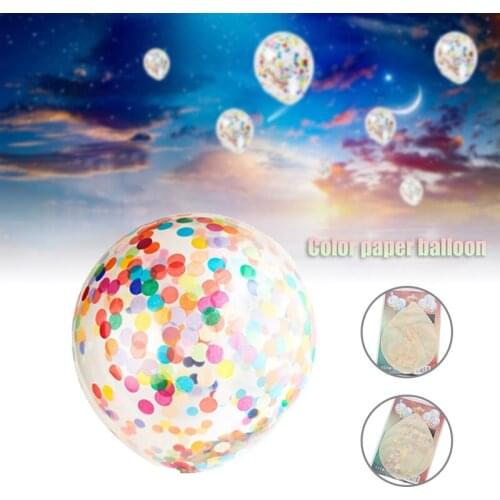 47inch Confetti Balloons Clear Latex Balloon with Confetti Inside for Party Baby Shower Birthday Party Decor Supply MC889