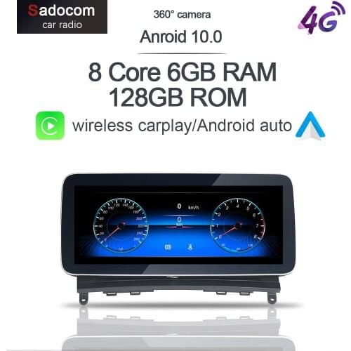 6GB +128GB 10.25" Blu-Ray Android 10.0 Car gps RDS Radio Player For Mercedes Benz C-Class W204 S204 2007 2008 2009 2010