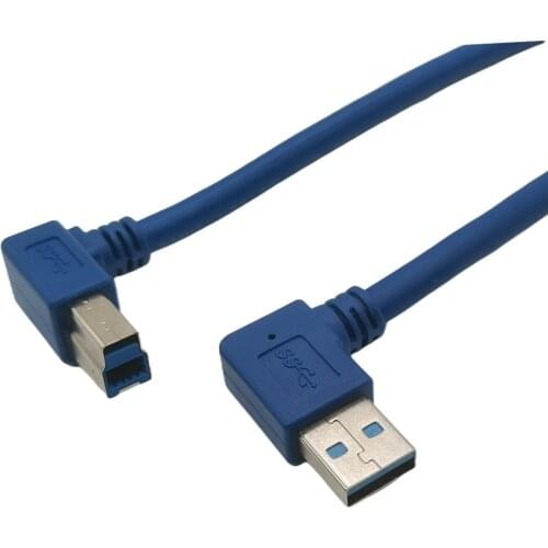USB 3.0 TYPE A RIGHT ANGLED TO TYPE B 90 DEGREE 0.3M For HP Canon Lexmark Samsung CyberPower
