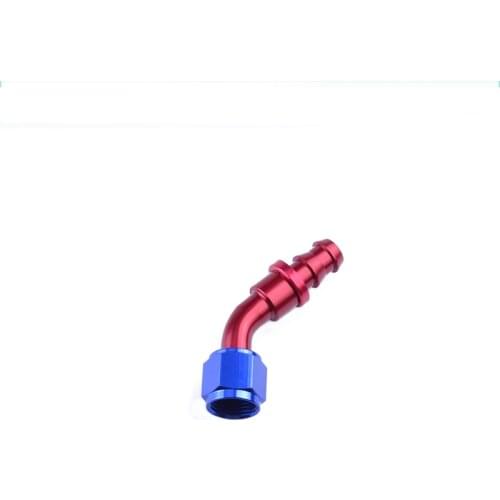 Aluminum 45 Degree An 12 An12 Push-On Hose End Fitting Adapter Oil Fuel Hose Connector