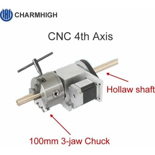 Free shipping K11-100MM 3 jaw hollow shaft 4th axis CNC dividing head/ Rotary axis for cnc router 3D engraving