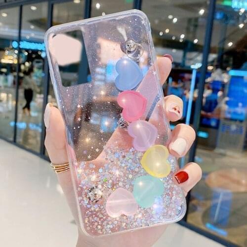Candy Heart Wrist Chain Wrist Case For Samsung Galaxy A11 A21 A21S A31 A41 A51 A71 A01 A10 A20 A20E A30 A30S A40 A50 A70 Cover