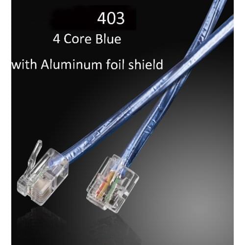 RJ11 6P4C 6P2C Long type Copper wire ADSL Modem phone Telephone volume Cable connector 1-80Meter