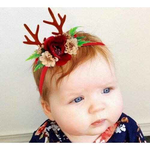 Korean Girl Baby Headbands Newborn Baby Elastic Princess Floral Hairbands For Kids Artificial Floral Elastic Head Bands Headwear