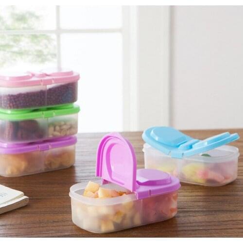 Flip cover two compartment sealed crisperl Lunchbox Bento Lunch Box Food Fruit Storage Container Plastic Microwave Cutlery Set