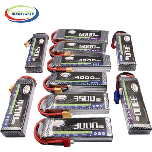 3S RC Toys LiPo Battery 11.1V 1500 3300 3500 3800 4200 5200 6000mAh 30C 40C60C For RC Airplane Drone Helicopter Car Batteries 3S
